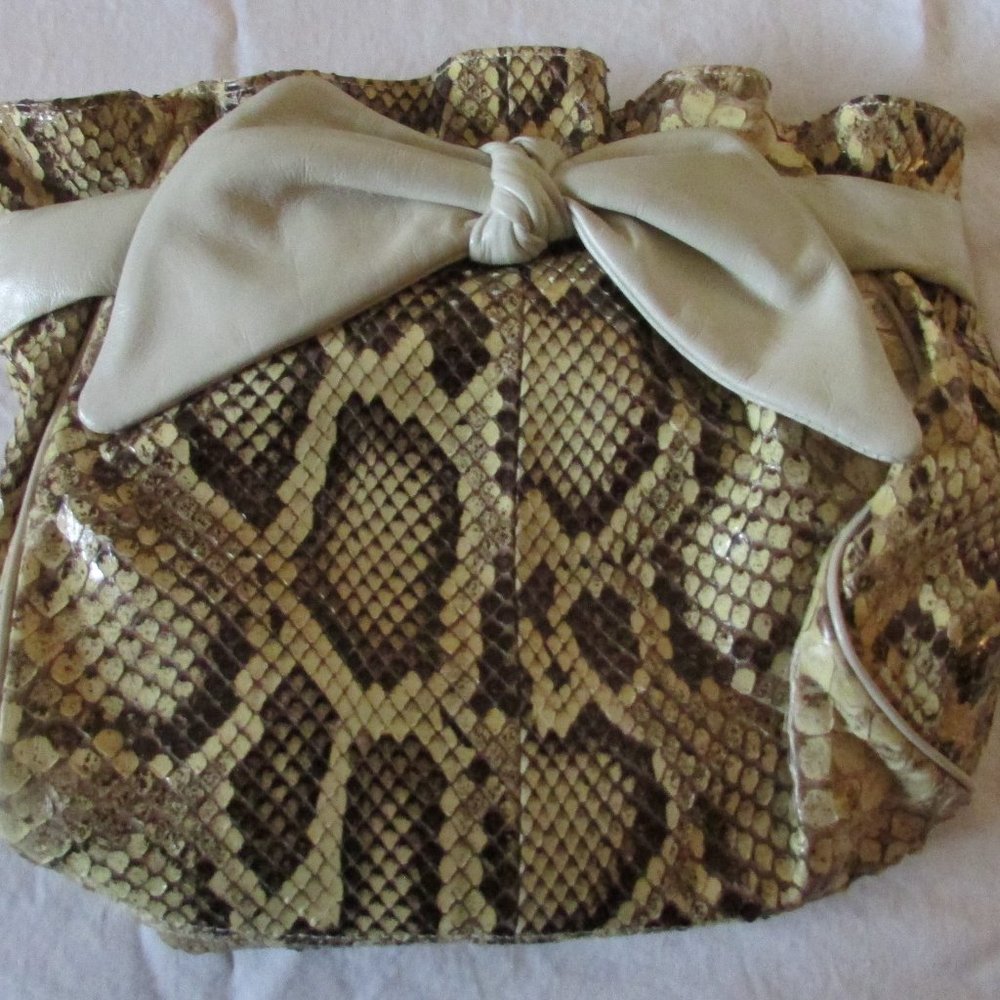 Vintage Snakeskin Leather Purse